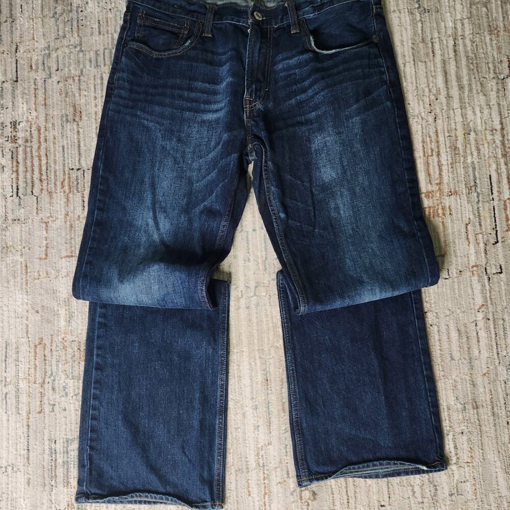 American Eagle Distressed Jeans, Men's, Blue Jean Color, 34W 34L